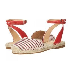 Joie Calo Espadrille Flats in Red/White/Blue size EU 39.5